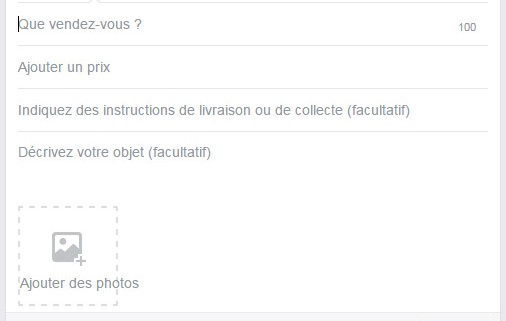 box vente Facebook